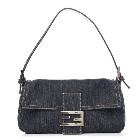 blue fendi baguette|fendi denim baguette vintage.